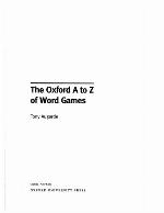 The Oxford A to Z of Word Games