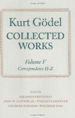 Kurt Gödel Collected Works Volume V