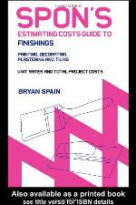Spon's Estimating Costs Guide to Finishings