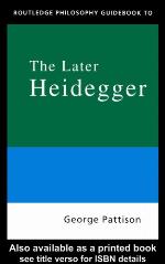 Routledge philosophy guidebook to the later Heidegger
