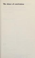 The silence of constitutions : gaps, 'abeyances' and political temperament in the maintenance of government