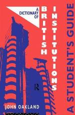A Dictionary of British Institutions