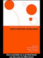 Work Process Knowledge