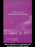 Studies in the Assessment of Parenting