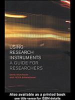 Using Research Instruments