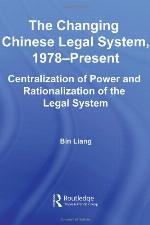 The Changing Chinese Legal System, 1978 Present
