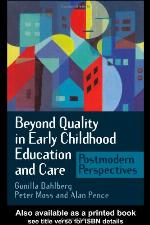 Beyond Quality in Early Childhood Education and Care