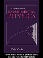 An Introduction to Experimental Physics