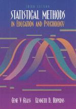 Statistical Methods in Education and Psychology