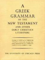 Greek Grammar of the New Testament and Other Early Christian Literature