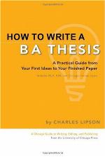 How to Write a BA Thesis