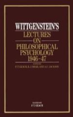 Wittgenstein's Lectures on Philosophical Psychology 1946-47