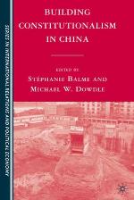 Building Constitutionalism in China