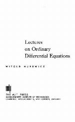 Lectures on Ordinary Differential Equations