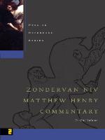 Zondervan NIV Matthew Henry Commentary