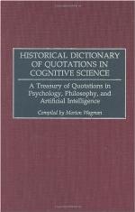 Historical Dictionary Of Quotations In Cognitive Science