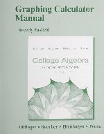 Graphing Calculator Manual for College Algebra: Graphs and Models