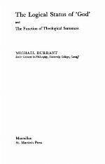 Logical Status of &quot;God&quot; (New Study in Philosophy of Religion)