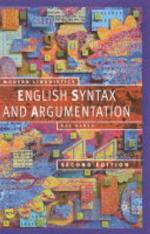 English Syntax and Argumentation