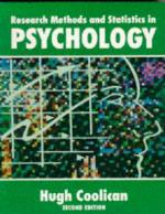 Research Methods And Statistics In Psychology