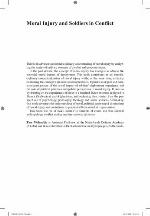Moral Injury and Soldiers in Conflict