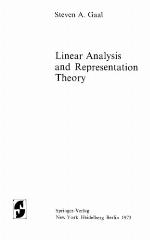 Linear Analysis And Representation Theory