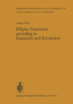 Elliptic Functions According to Eisenstein and Kronecker