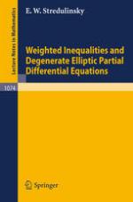 Weighted Inequalities And Degenerate Elliptic Partial Differential Equations
