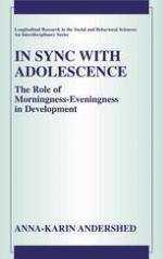 In sync with adolescence : the role of morningness-eveningness in adolescence