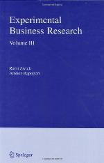 Experimental Business Research Marketing, Accounting and Cognitive Perspectives Volume III