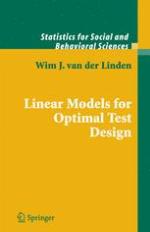 Linear models of optimal test design
