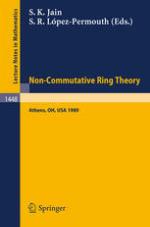 Non-Commutative Ring Theory