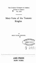 Mary Verse Of The Teutonic Knights