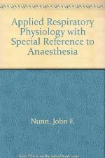 Applied Respiratory Physiology with Special Reference to Anaesthesia