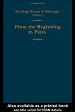 From the Beginning to Plato