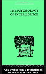 The Psychology of Intelligence