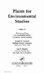 Plants for Environmental Studies