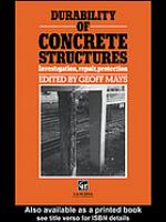 Durability Of Concrete Structures