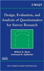 Design, Evaluation, and Analysis of Questionnaires for Survey Research