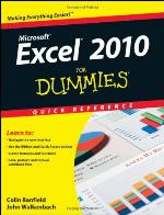 Excel 2010 For Dummies Quick Reference