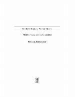 Credit Derivatives Pricing Models