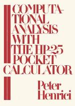 Computational Analysis With The Hp 25 Pocket Calculator