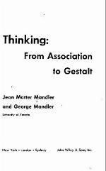 Thinking (Perspectives in Psychology S.)