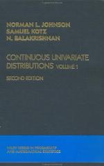 Continuous Univariate Distributions, Vol. 1