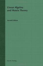 Linear Algebra and Matrix Theory