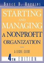 Starting and Managing a Nonprofit Organization