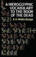 Hieroglyphic Vocabulary to the Book of the Dead