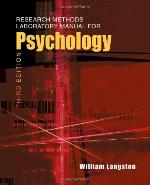 Research Methods Laboratory Manual for Psychology (with Infotrac)