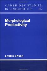 Morphological productivity