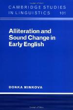 Alliteration and Sound Change in Early English